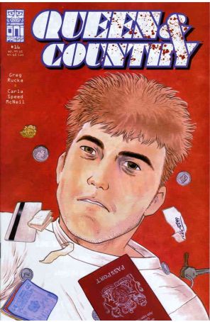Queen And Country 16 published by Oni with cover art by Carla Speed McNeil