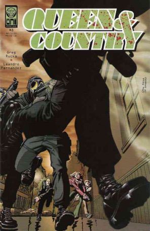 Queen And Country 8 published by Oni with cover art by Leandro Fernandez