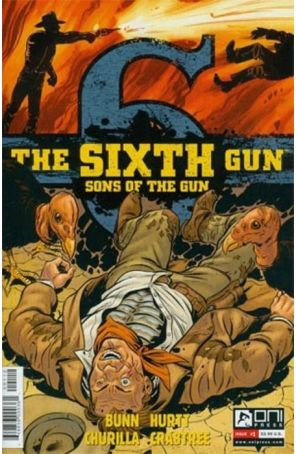 Sixth Gun: Sons of the Gun 1 (2nd) published by Oni with cover art by Brian Hurtt