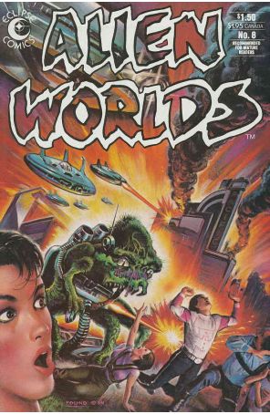 Alien Worlds 8 published by Eclipse with cover art by John Pound