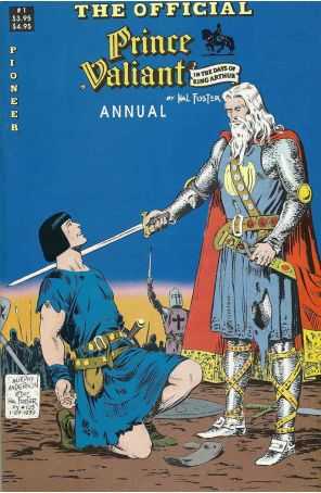 The Official Prince Valiant Annual 1 published by Pioneer with cover art by Murphy Anderson