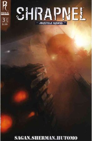Shrapnel: Aristeia Rising 3B published by Radical with cover art by Marek Oken