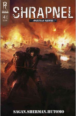Shrapnel: Aristeia Rising 4B published by Radical with cover art by Gerhard Mozsi