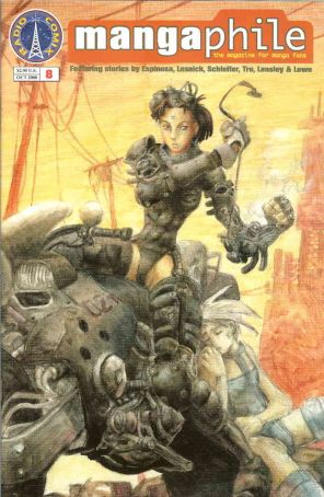 Mangaphile 8 published by Radio Comix with cover art by Josh Gainsbrugh