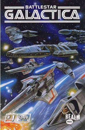 Battlestar Galactica (Realm) 1A published by Realm with cover art by Chris Scalf