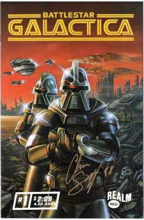 Battlestar Galactica (Realm) 1B published by Realm with cover art by Chris Scalf