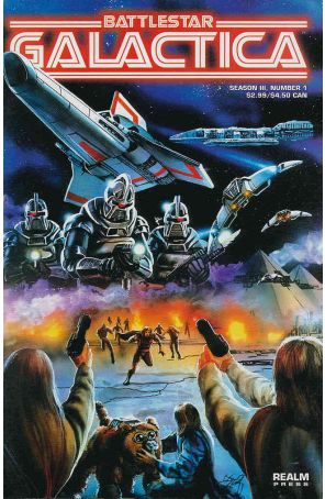 Battlestar Galactica: Season III 1 published by Realm with cover art by Chris Scalf