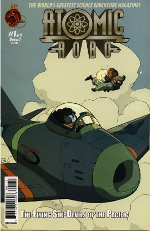 Atomic Robo and the Flying She-Devils of the Pacific 1 published by Red 5 with cover art by Scott Wegener
