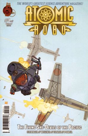 Atomic Robo and the Flying She-Devils of the Pacific 3 published by Red 5 with cover art by Scott Wegener