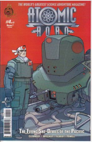 Atomic Robo and the Flying She-Devils of the Pacific 4 published by Red 5 with cover art by Scott Wegener