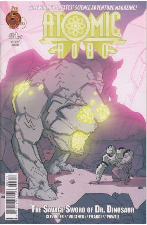 Atomic Robo and the Savage Sword of Dr. Dinosaur 3 published by Red 5 with cover art by Scott Wegener