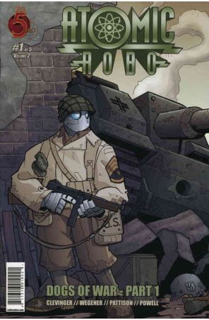 Atomic Robo: Dogs of War 1 published by Red 5 with cover art by Scott Wegener