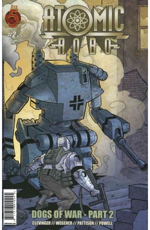 Atomic Robo: Dogs of War 2 published by Red 5 with cover art by Scott Wegener