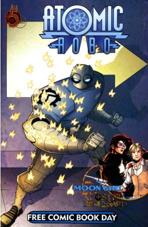 Atomic Robo/Foster Broussard/Moon Girl 1 published by Red 5 with cover art by Scott Wegener