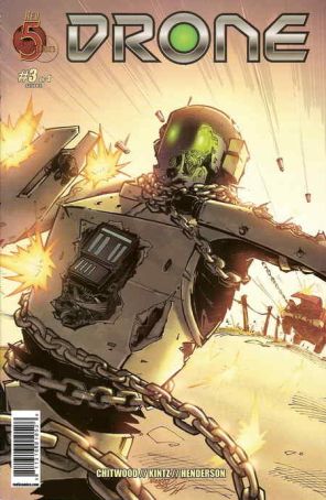 Drone 3 published by Red 5 with cover art by Randy Kintz