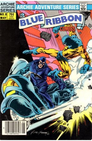 Blue Ribbon Comics (Vol. 2) 8 (Newsstand) published by Archie with cover art by Rudy Nebres