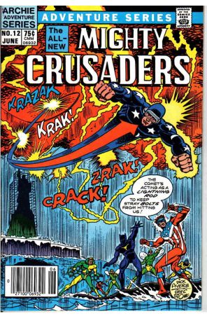 Mighty Crusaders (2nd Series) 12 (Newsstand) published by Archie with cover art by Dick Ayers