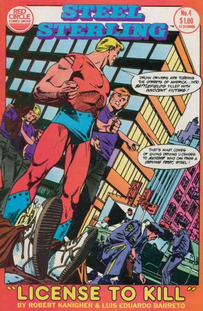 Steel Sterling 4 published by Red Circle with cover art by Eduardo Barreto