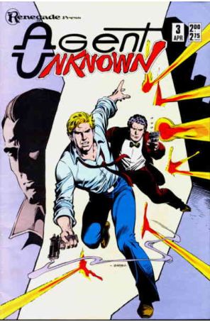 Agent Unknown 3 published by Renegade with cover art by Dell Barras