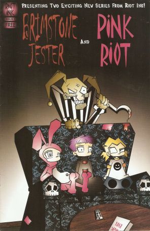 Brimstone Jester and Pink Riot 0 published by Riot Ink