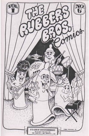 The Rubber Bros. Comics 6 published by Rubber Brothers with cover art by Carol Adamski