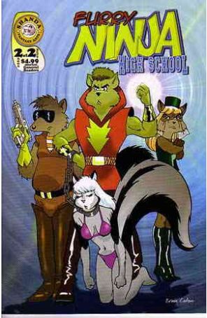 Furry Ninja High School 2 published by Shanda with cover art by Ernie Colon
