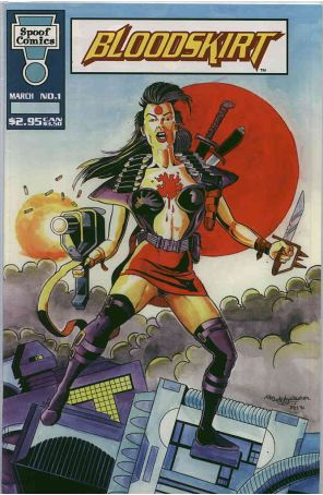 Bloodskirt 1 published by Spoof with cover art by Allan Jacobsen