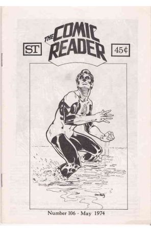The Comic Reader 106 published by Street Enterprises with cover art by Don Maitz