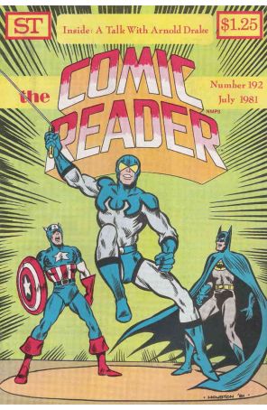 The Comic Reader 192 published by Street Enterprises with cover art by Larry Houston