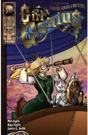 Girl Genius 10 published by Airship with cover art by Phil Foglio