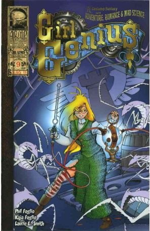 Girl Genius 9 published by Airship with cover art by Phil Foglio