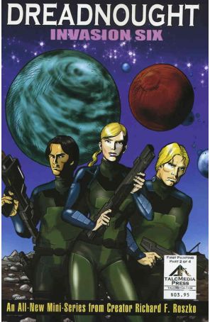 Dreadnought: Invasion Six 2 published by Talcmedia Press with cover art by Guillermo Sanna