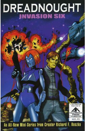 Dreadnought: Invasion Six 3 published by Talcmedia Press with cover art by Guillermo Sanna