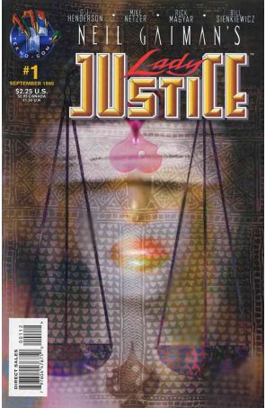 Lady Justice (Neil Gaiman's, Vol. 1) 1B published by Tekno with cover art by Bill Sienkiewicz