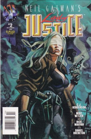 Lady Justice (Neil Gaiman's, Vol. 1) 2 (Newsstand) published by Tekno with cover art by Dan Brereton