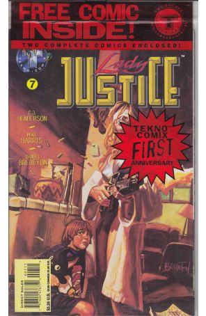Lady Justice (Neil Gaiman's, Vol. 1) 7 (in bag) published by Tekno with cover art by Dan Brereton