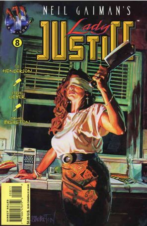Lady Justice (Neil Gaiman's, Vol. 1) 8 published by Tekno with cover art by Dan Brereton