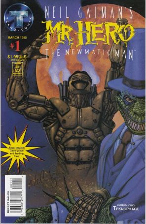 Mr. Hero-The Newmatic Man (Neil Gaiman's, 1st Series) 1A published by Tekno with cover art by Marc Sosso