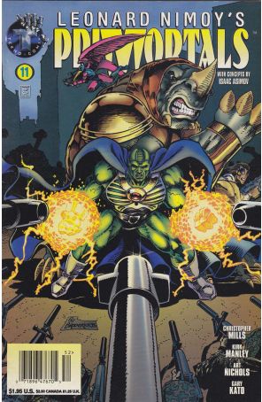 Primortals (Leonard Nimoy's, Vol. 1) 11 (Newsstand) published by Tekno with cover art by Pat Broderick