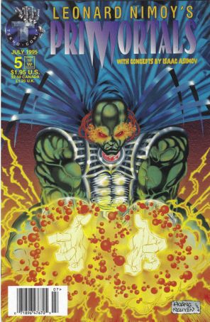 Primortals (Leonard Nimoy's, Vol. 1) 5 (Newsstand) published by Tekno with cover art by Hoang Nguyen