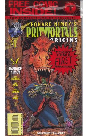 Primortals Origins (Leonard Nimoy's) 1 (in bag) published by Tekno with cover art by Arthur Adams