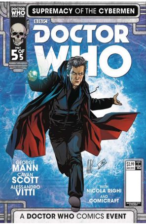 Doctor Who: Supremacy of the Cybermen 5A published by Titan with cover art by Alessandro Vitti
