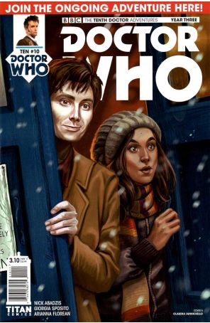 Doctor Who: The Tenth Doctor Year Three 10A published by Titan with cover art by Claudia Sg Iannicello