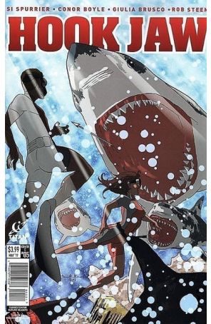 Hook Jaw 5C published by Titan with cover art by Pasquale Qualano