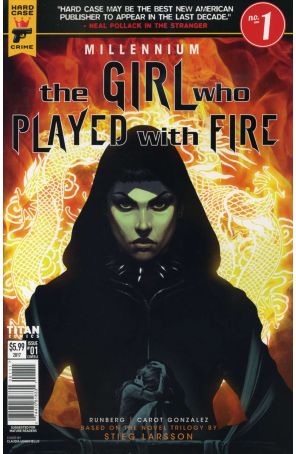 Millennium: The Girl Who Played with Fire 1A published by Titan with cover art by Claudia Sg Iannicello