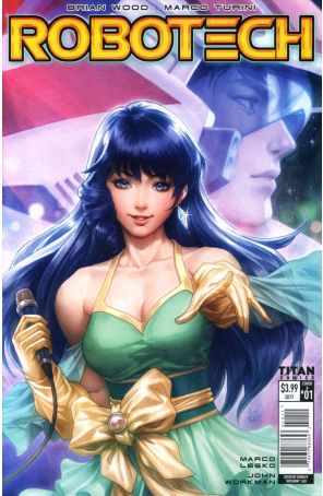Robotech (Titan) 1A published by Titan with cover art by Stanley Lau