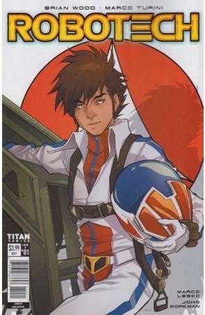 Robotech (Titan) 1B published by Titan with cover art by Karl Kerschl