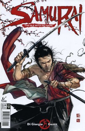Samurai: The Isle with No Name 1A published by Titan with cover art by Frédéric Genet