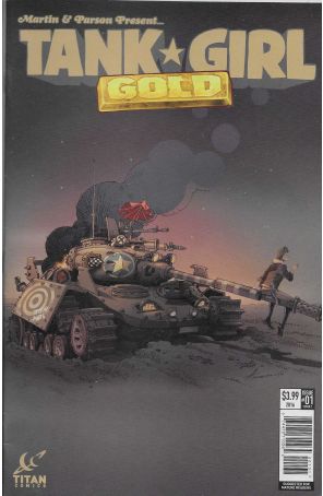 Tank Girl: Tank Girl Gold 1C published by Titan with cover art by Andrey Tkachenko