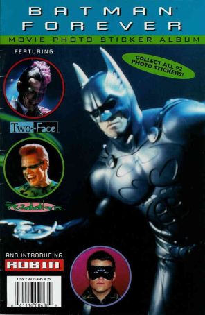 Batman Forever Movie Photo Sticker Album 1 published by Topps